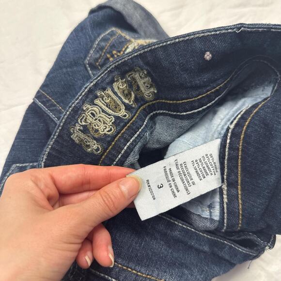 Low rise blue denim mini short shorts - size 3 from Truce - Picture 4 of 8